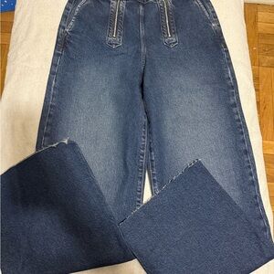 Express Dark Blue Flare Jeans
